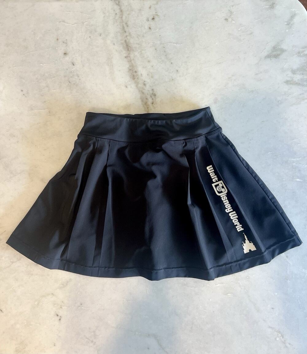 WALT DISNEY WORLD Black Pleated Athletic Skort Size S